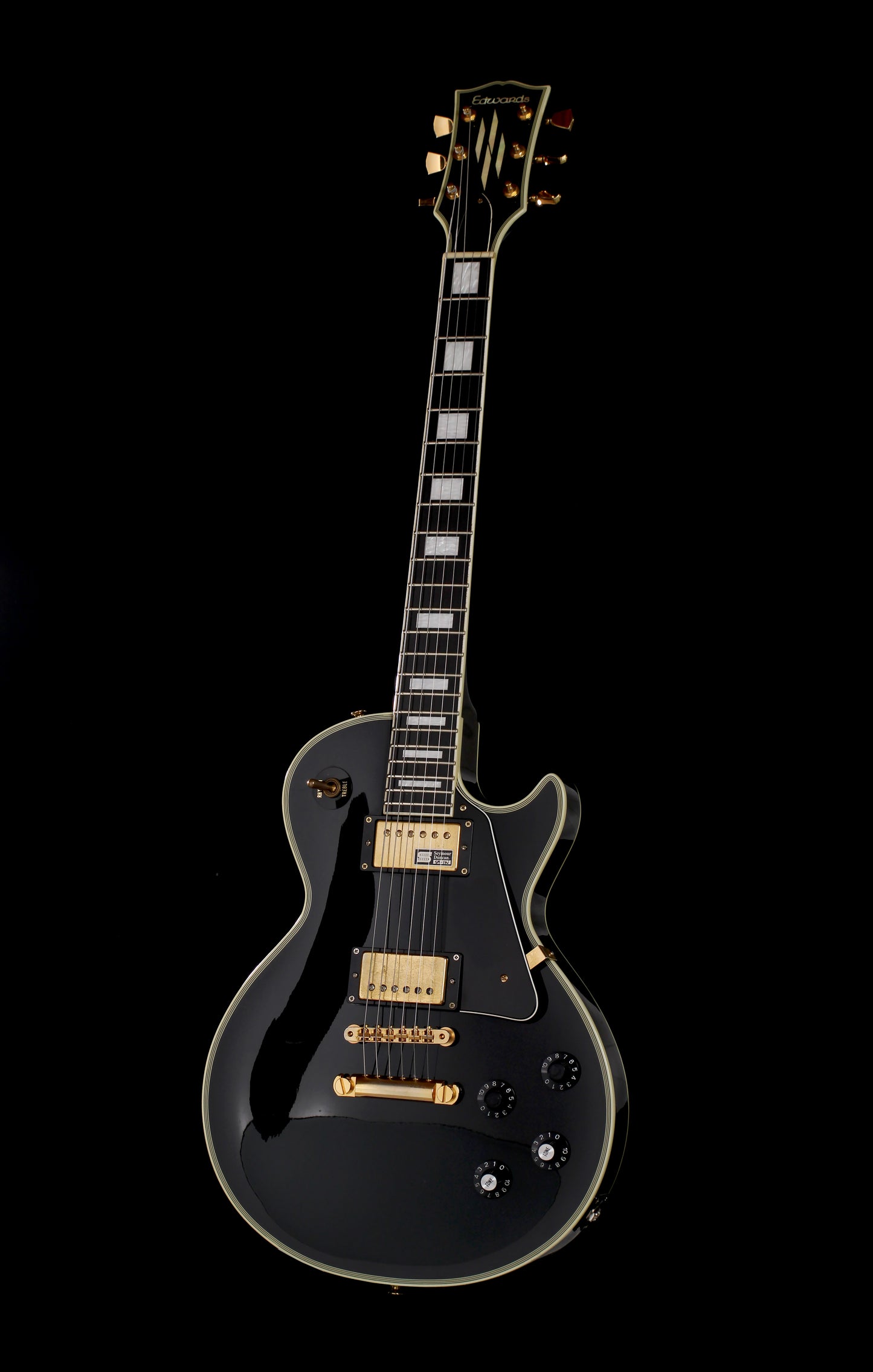 Edwards by ESP E-LP-92CD Les Paul Custom Ebony 2013 Seymour Duncan Pickups