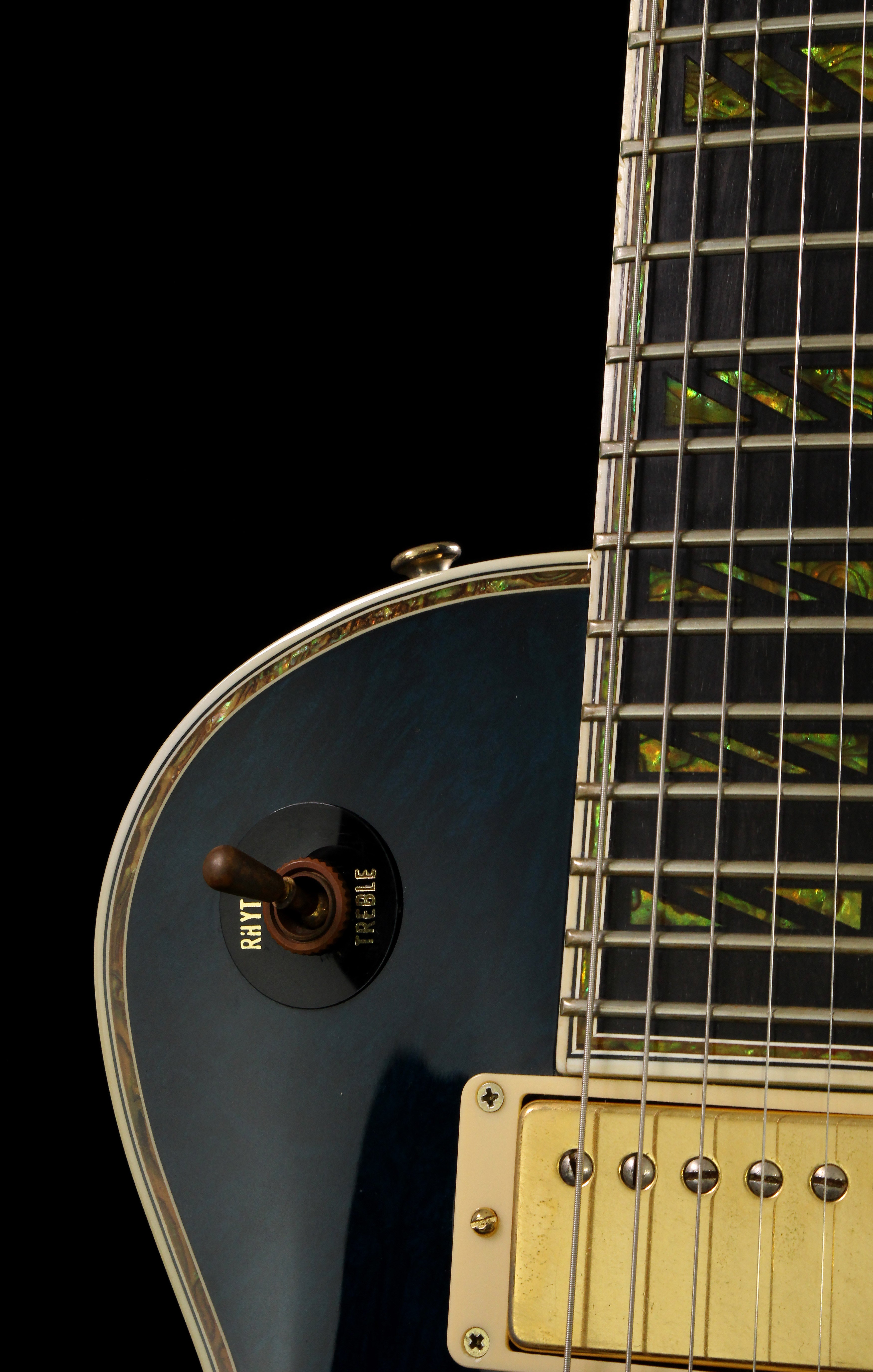 Edwards by ESP E-LP-117 CTM Les Paul Custom Transparent Blue Quilt Top –  Soul Drifter Guitars