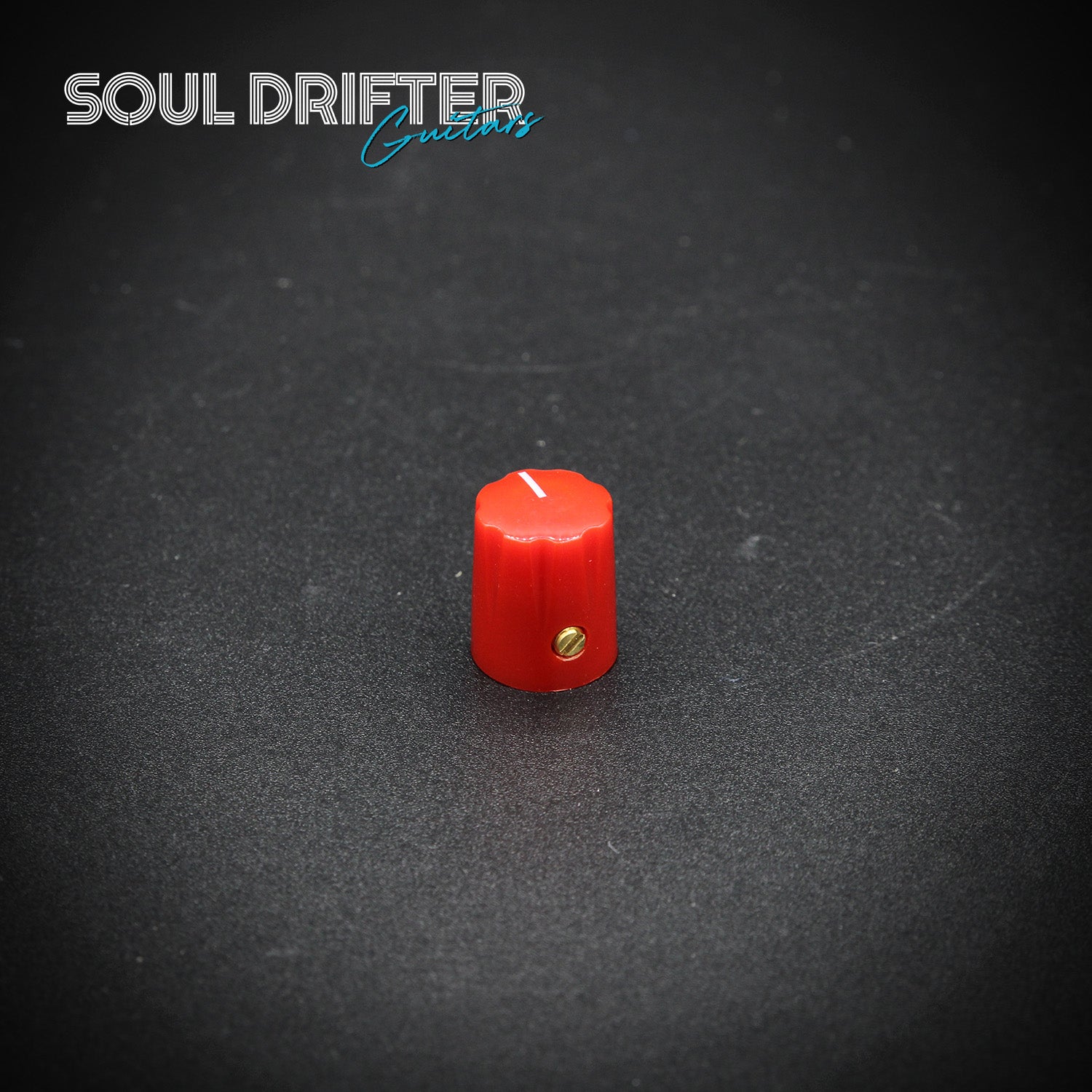 Tesi Mini Pedal Knob With Scalloped Edge And Set Screw Red Soul Drifter Guitars 4048