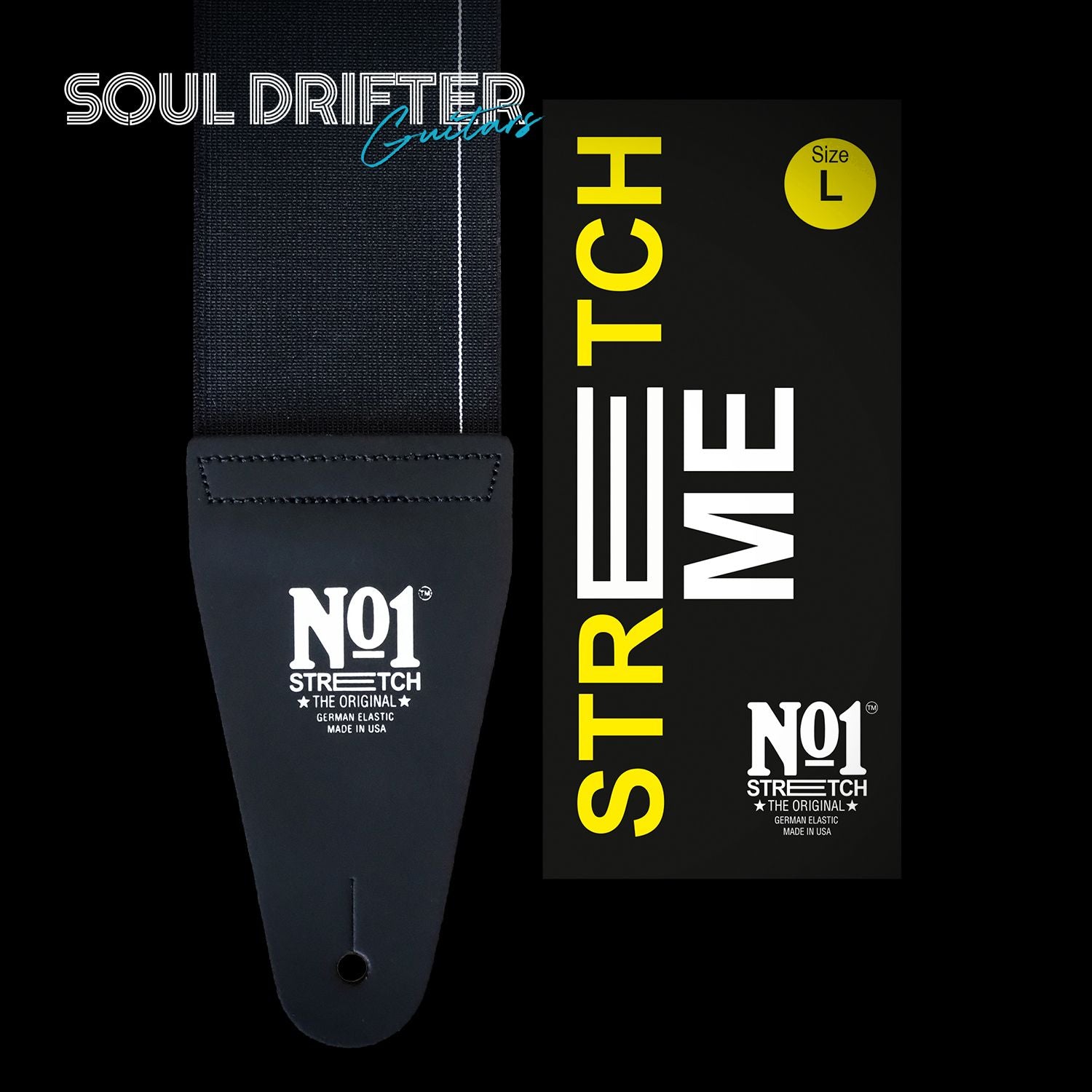 No 1 Stretch Guitar Strap - Large (109 to 138 cm)