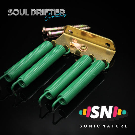 Sonic Nature NO-NOISE Tremolo Springs and Brass Claw Pack - Green