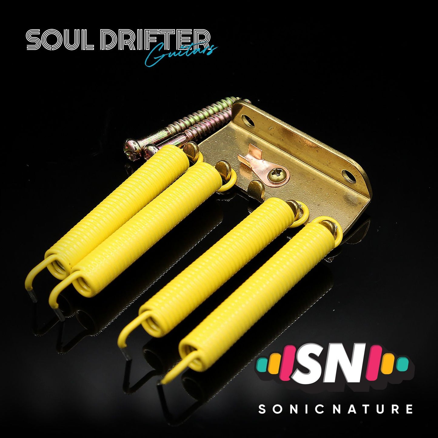 Sonic Nature NO-NOISE Tremolo Springs and Brass Claw Pack - Yellow