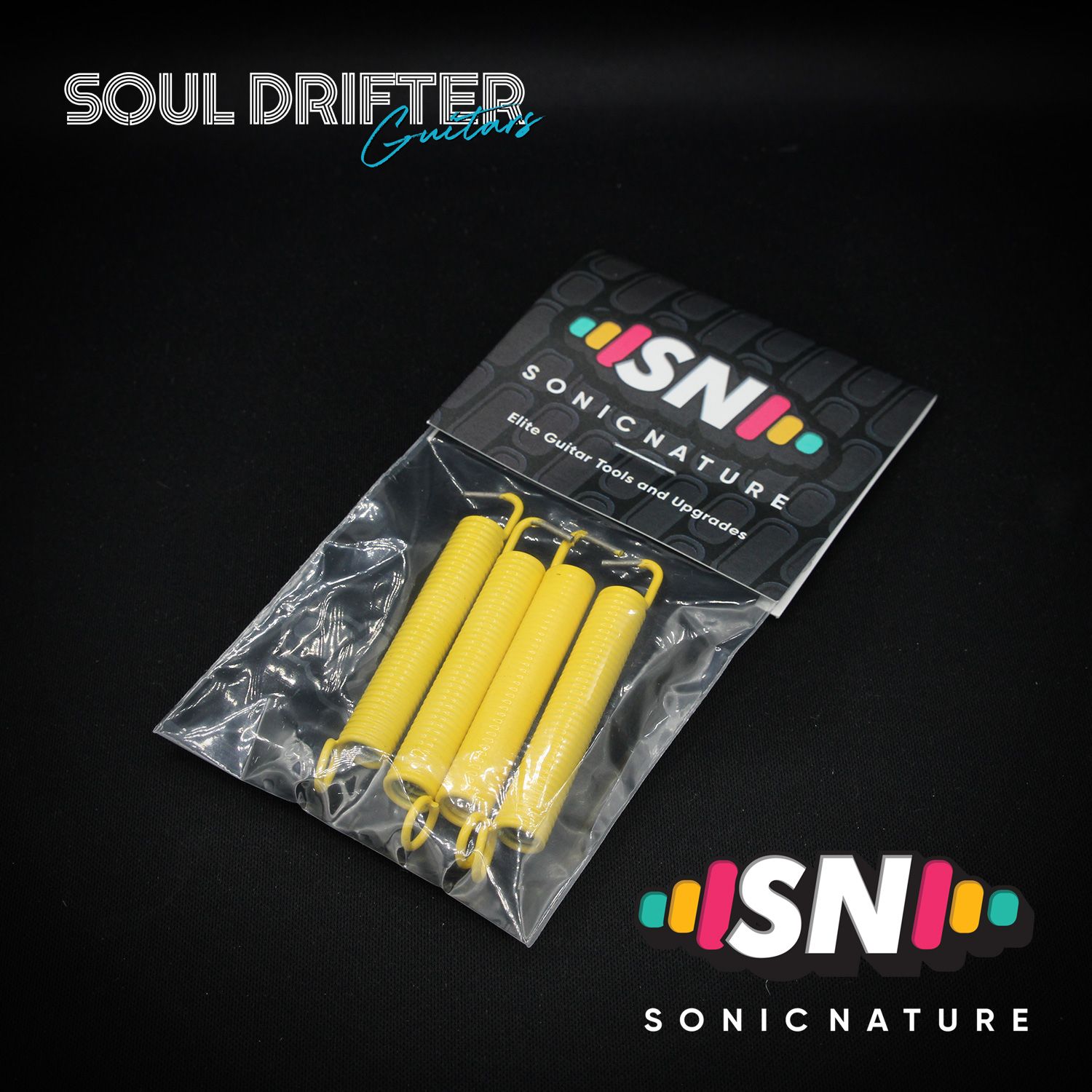 Sonic Nature NO-NOISE Tremolo Springs and Brass Claw Pack - Yellow