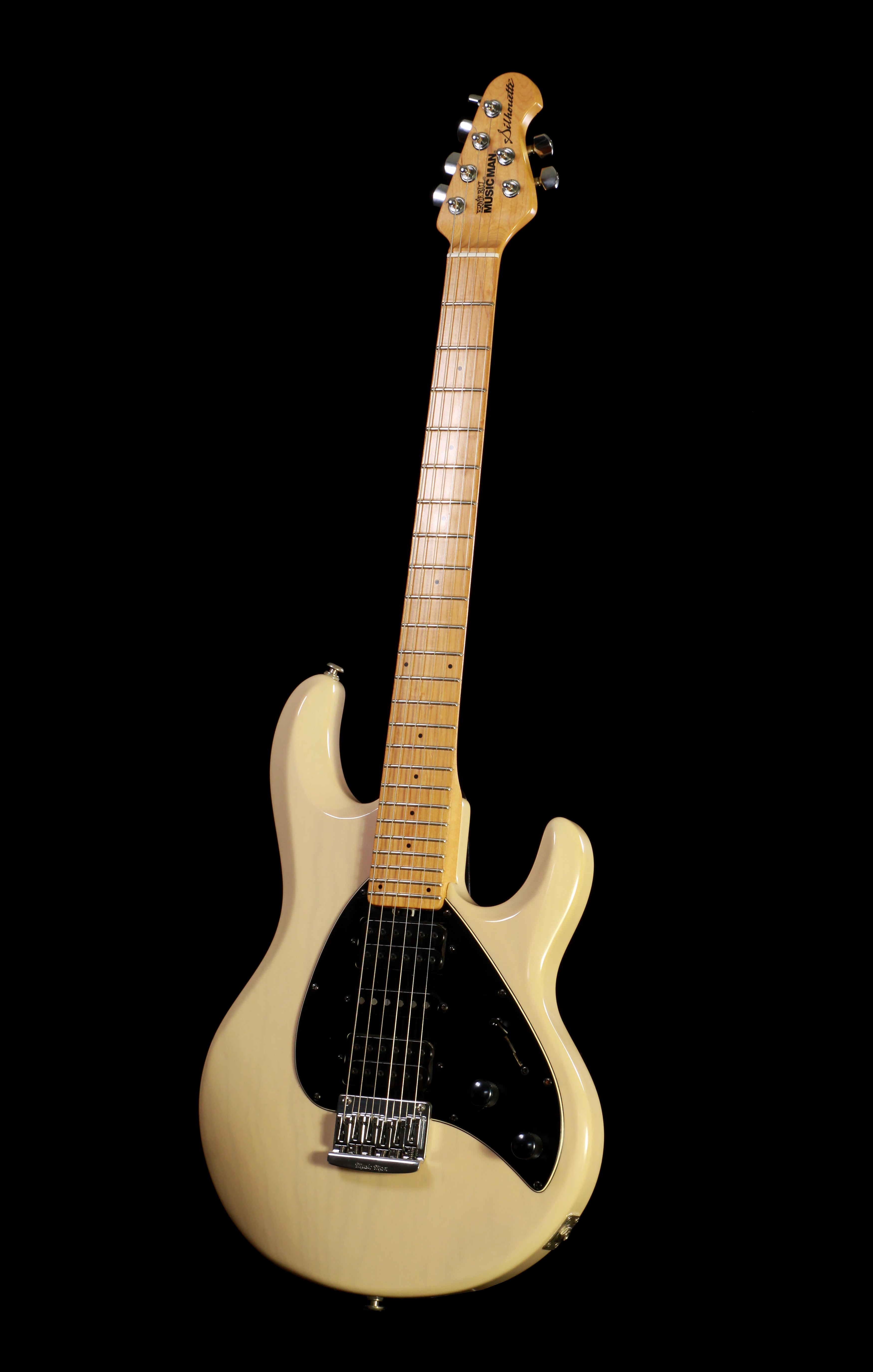 Ernie Ball Music Man Silhouette Transparent White / Blonde / Maple – Soul  Drifter Guitars