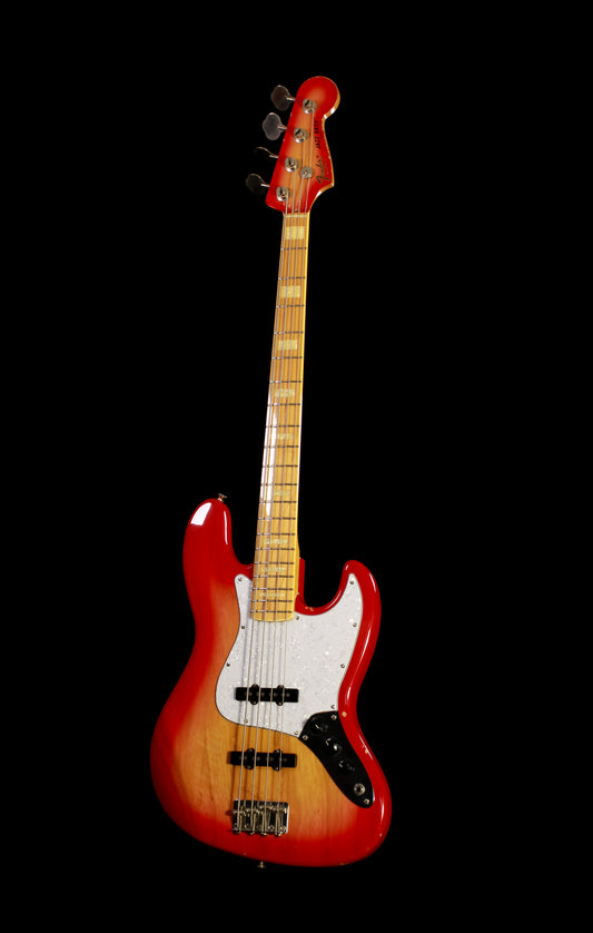 Fender Japan Jazz Bass JB-75 Cherry Sunburst Rare Color w/ Matching Headstock